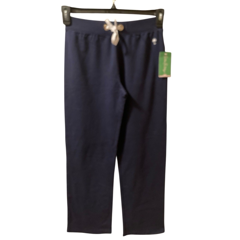 Lilly Pulitzer Little Beach Pants Navy Blue Knit Girls Size XL (12-14) NWT